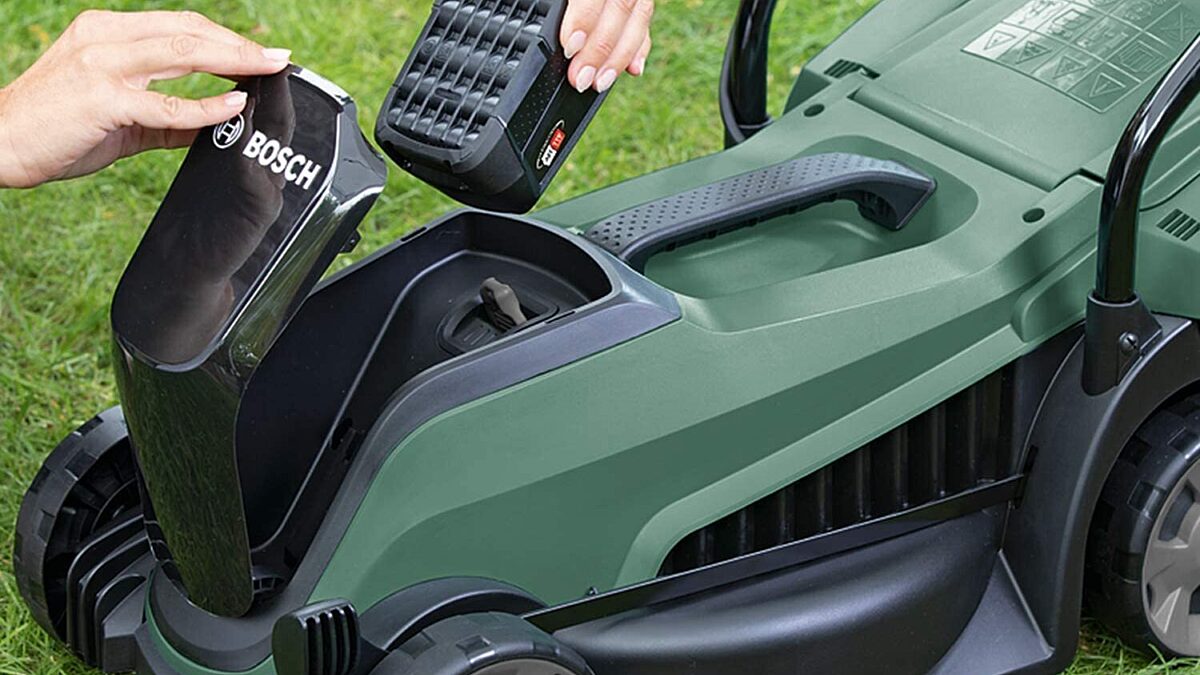 Akku-Rasenmäher mit Mulchfunktion